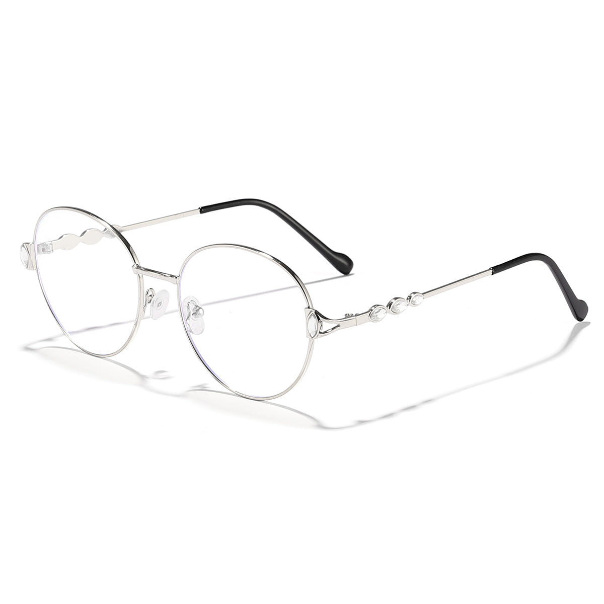 Damen runde Sonnenbrille mit elegantem Metallrahmen und verspiegelten Gläsern Brehn