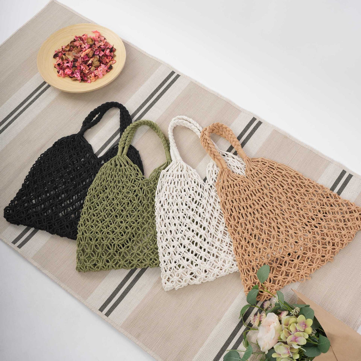 Handgefertigte Netz-Tasche Brehn