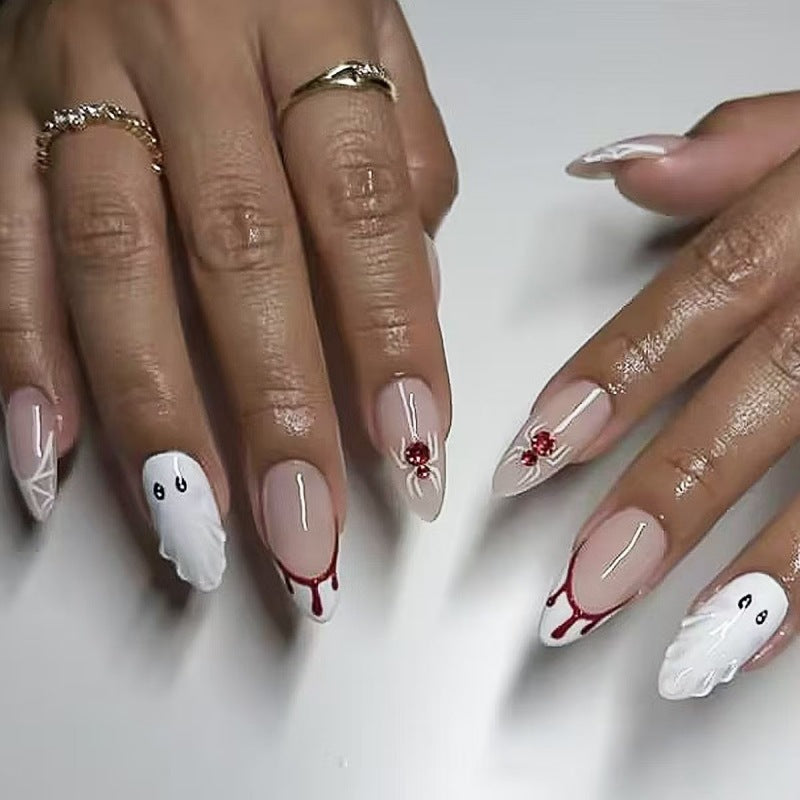 Kreatives thematisches Press-On Nagelset Brehn