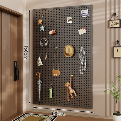Wandmontierter großes perforiertes Metall-Lochplatte-Organizer-Panel für Eingangsbereich