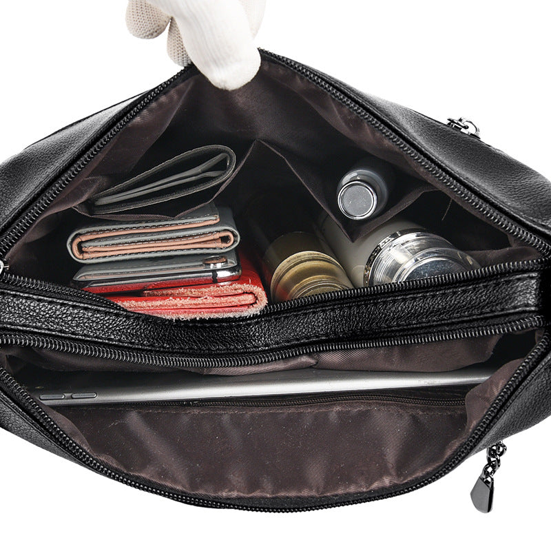 Elegante Schultertasche mit Reißverschlussdetails Brehn