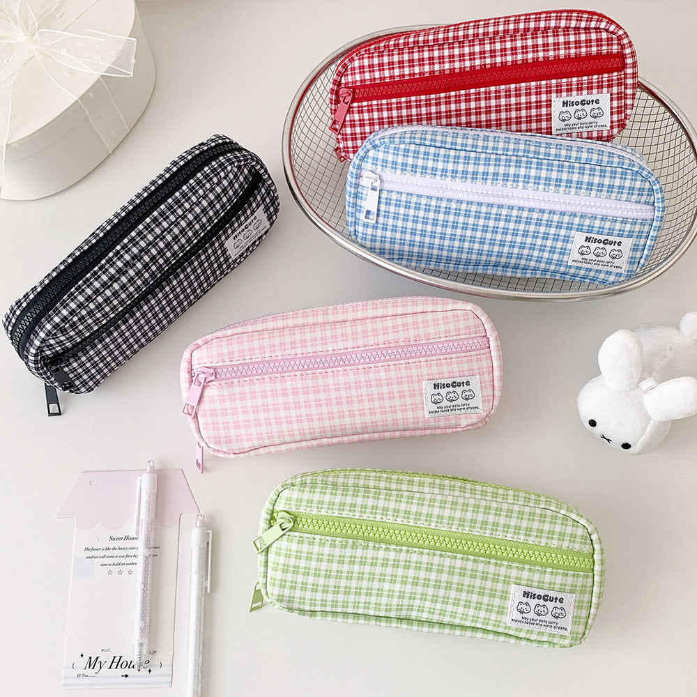 Karierter Bleistiftetui Organizer