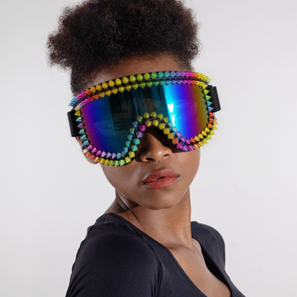 Damen modische Skibrille mit trendigem Nieten-Design Brehn