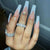 Kunstnagelset mit Glitzer- und Spitzen-Design Brehn