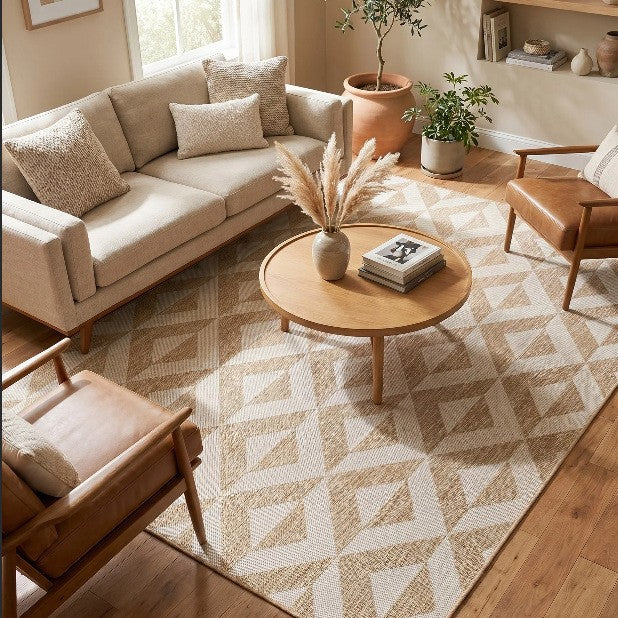 Geometrisches Design Außenbereich Teppich