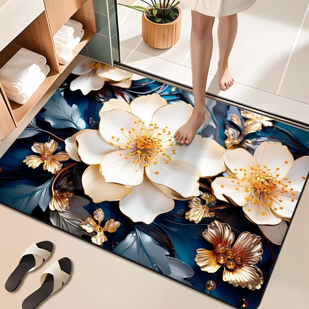 Floral Design Badezimmermatte Brehn