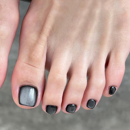 Kunstvolle Fußnagelkunst mit schickem Farbverlauf und Glanz Brehn