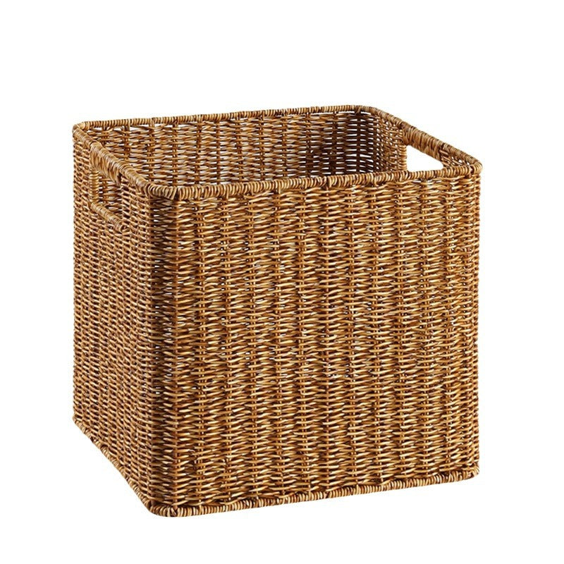 Unisex Rechteckiger Aufbewahrungskorb aus geflochtenem Rattan Brehn