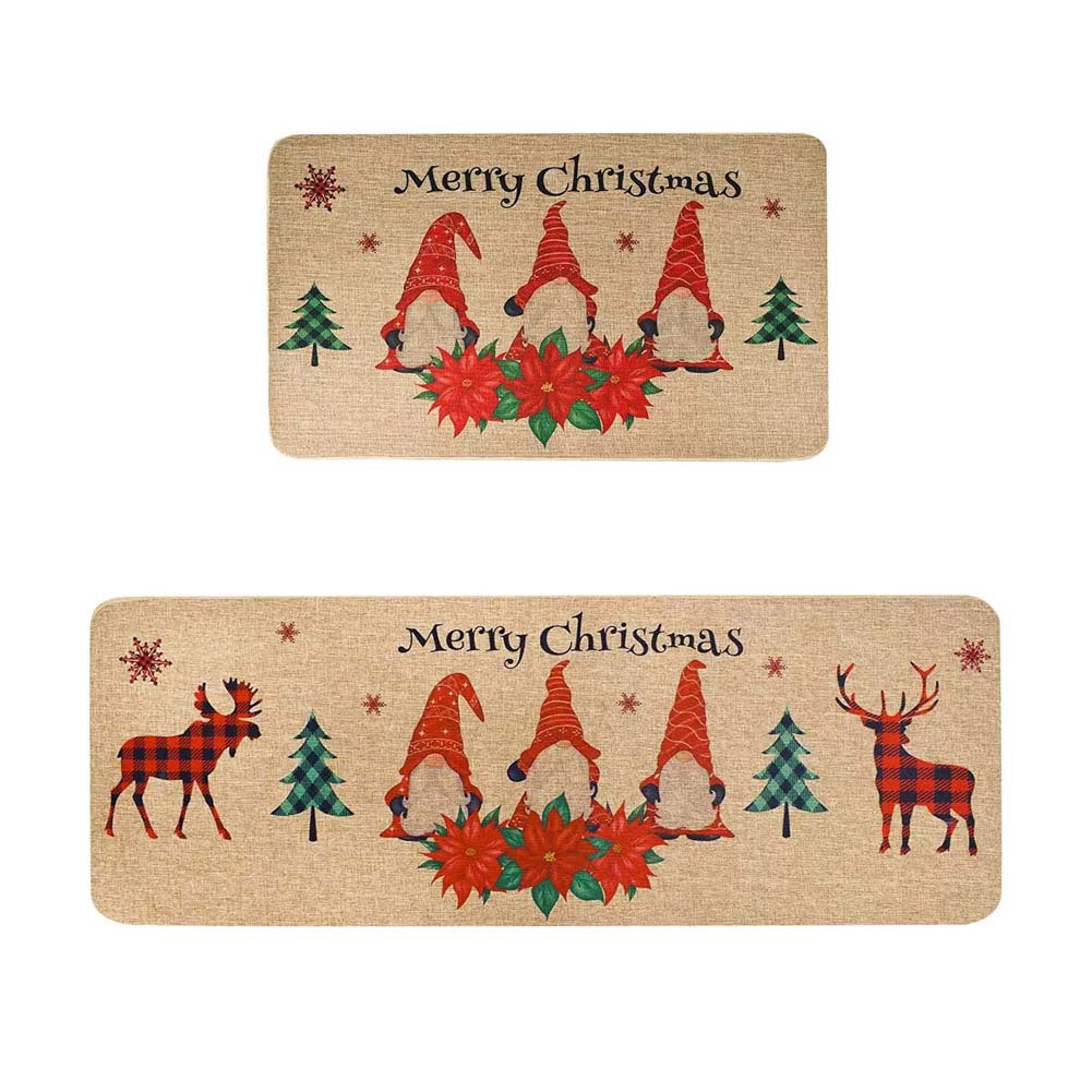 Festliches Weihnachts-Themen Küchenmatten-Set