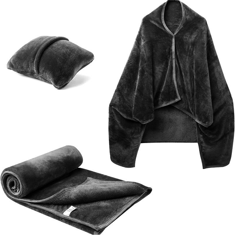 Damen Kuscheldecke mit Arm-Design und Kissen Brehn