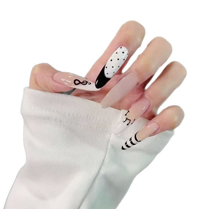 Musikalische Noten Themen Press-On Nagelkunst Set Brehn