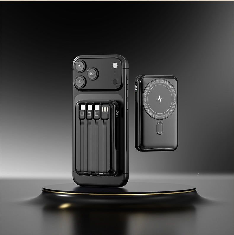 Powerbank mit integriertem Ladekabel und stylischem Design Brehn