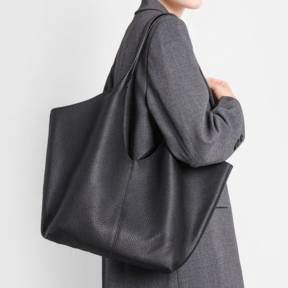 Gepunktetes Leder Große Schulter Tasche