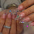 Stiletto-förmige Press-On-Nagelset mit Glitter-Akzent Brehn