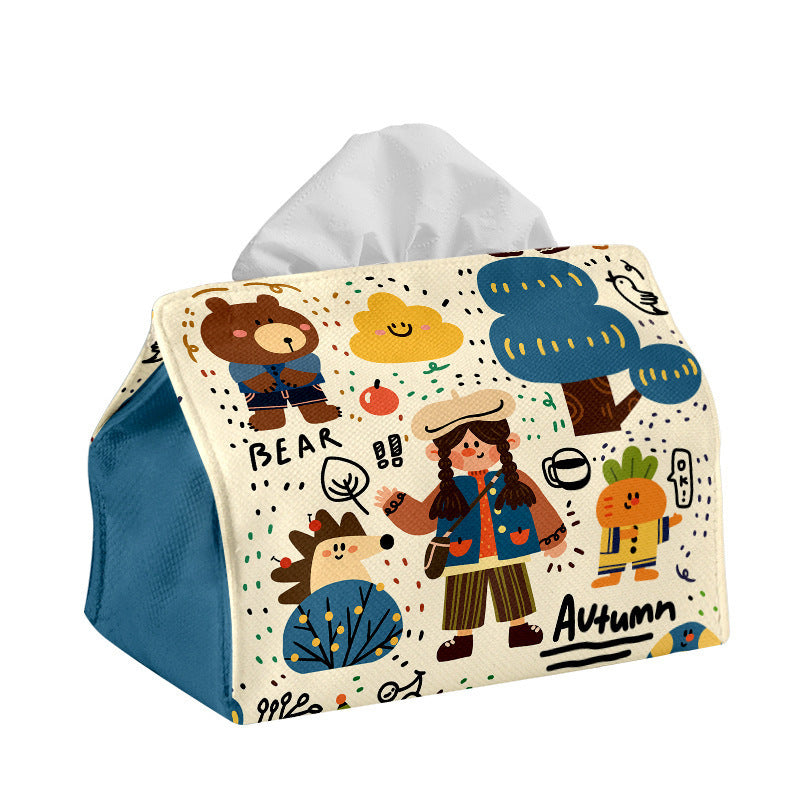 Dekorativer tissue box cover im Cartoon-Design Brehn