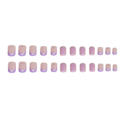 Musterte Press-On Nagelkunst Brehn