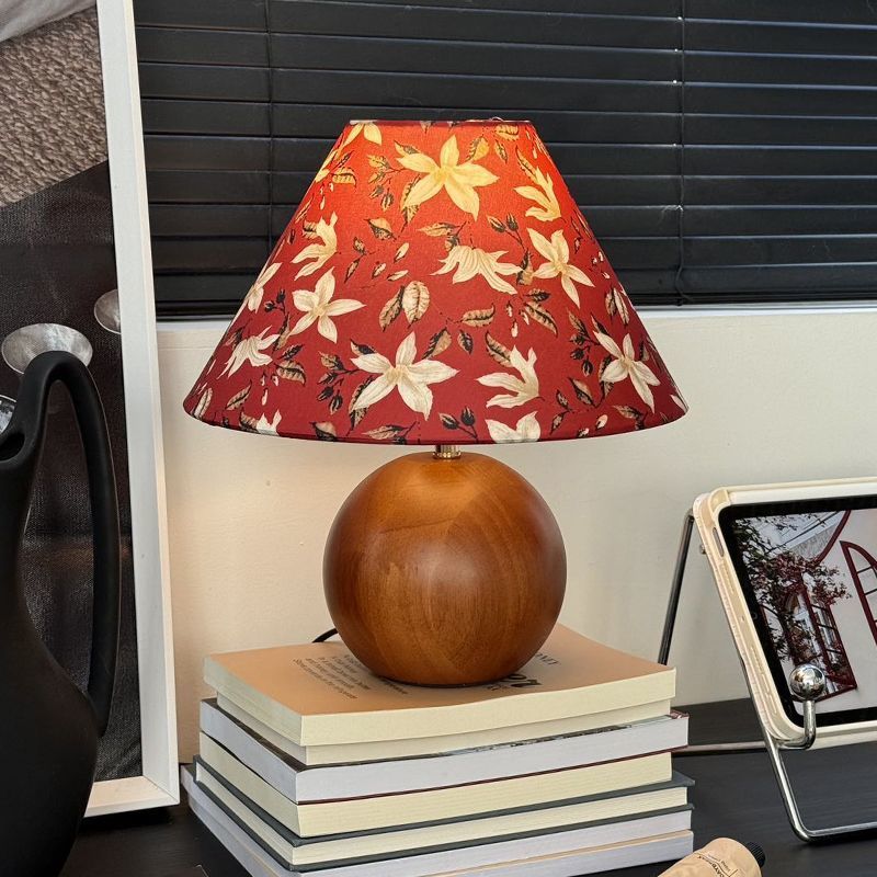 Künstlerische florale Schirm-Tischlampe