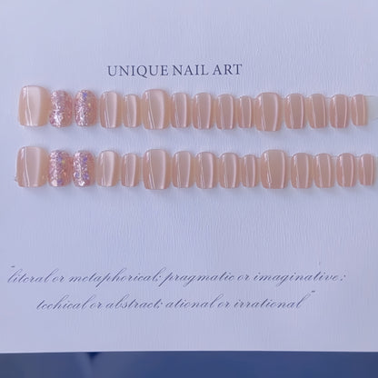 Künstlerisches Press-On Nagelset Brehn