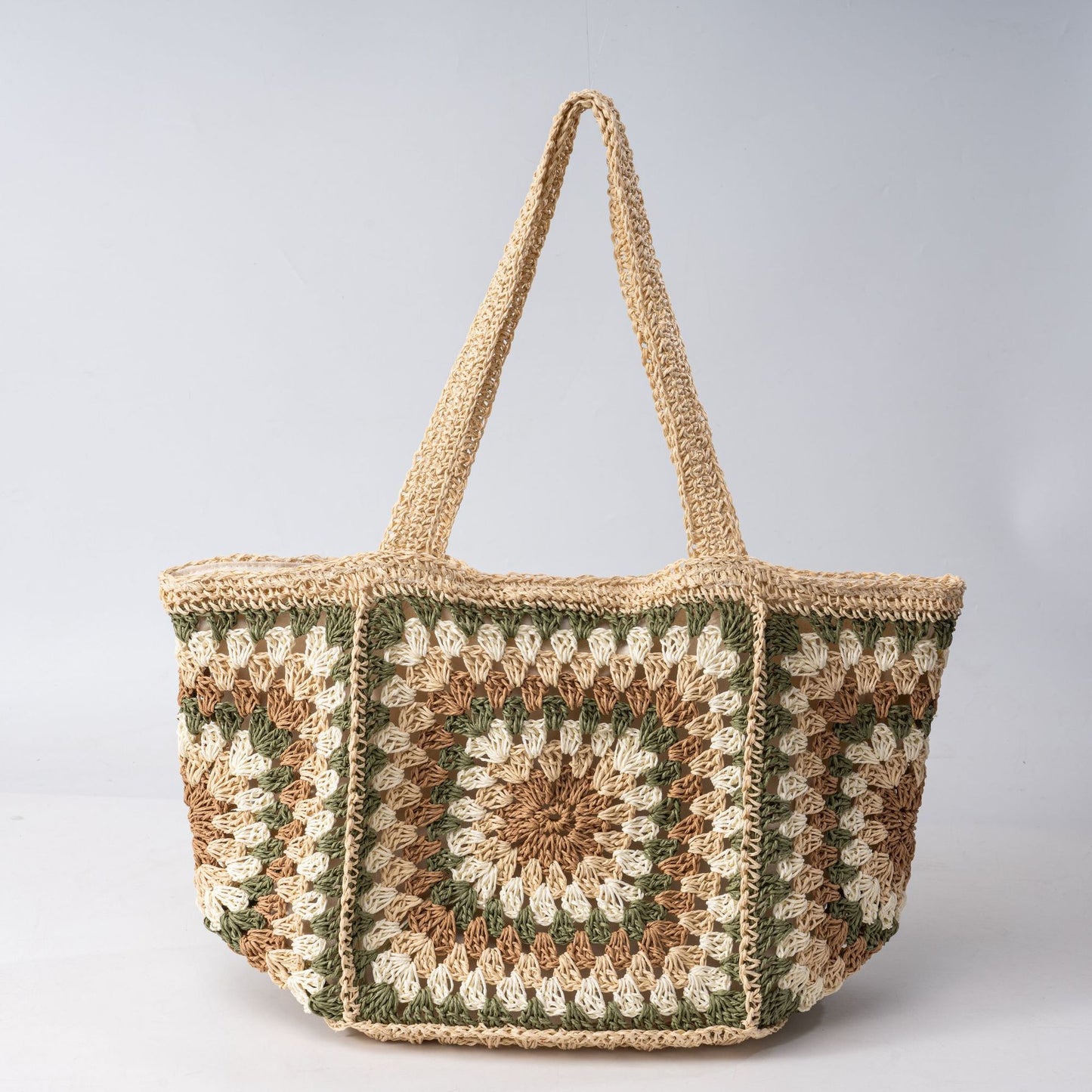 Handgefertigte Strandtasche Im Geometrischen Design Brehn