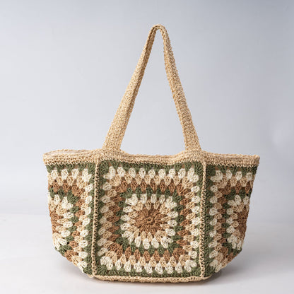 Handgefertigte Strandtasche Im Geometrischen Design Brehn