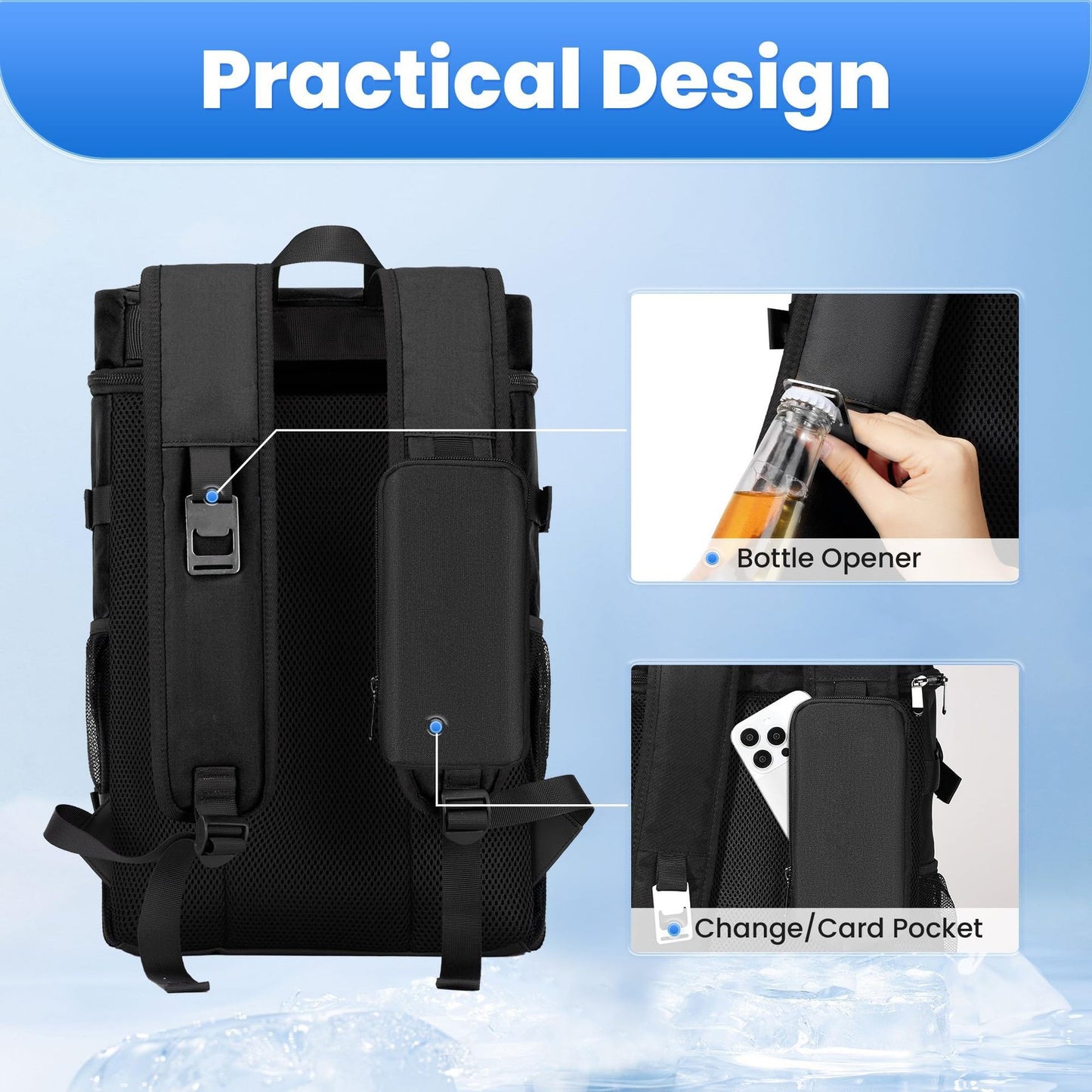Isolierter Picknick-Rucksack mit Platz Für Getränke und Snacks Brehn