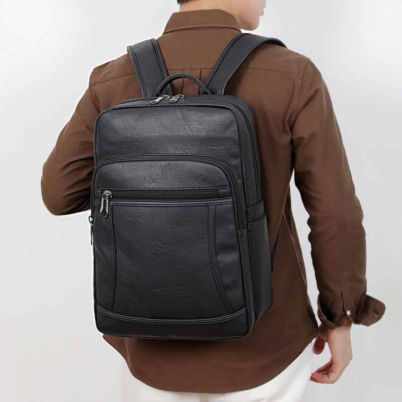 Eleganter Rucksack Aus Kunstleder mit Mehreren Fächern Brehn