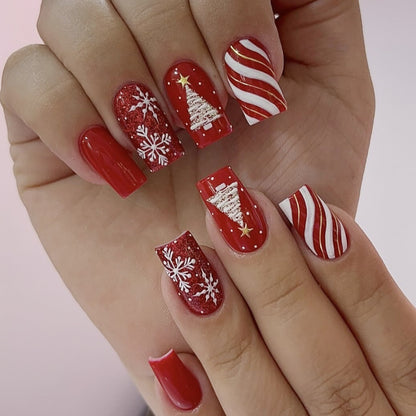 Festliches Winter-Themen Nagelkunstset Brehn