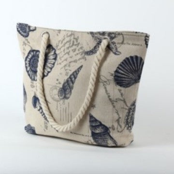 Strandtasche mit Maritimen Muschel-Motiv Brehn