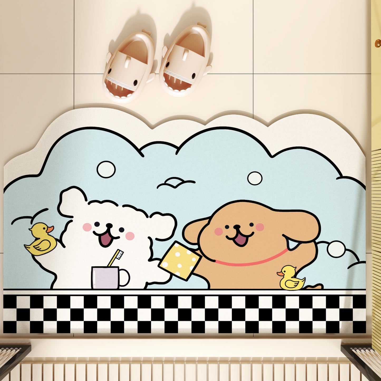 Cartoon Tierdesign Badmatte Brehn