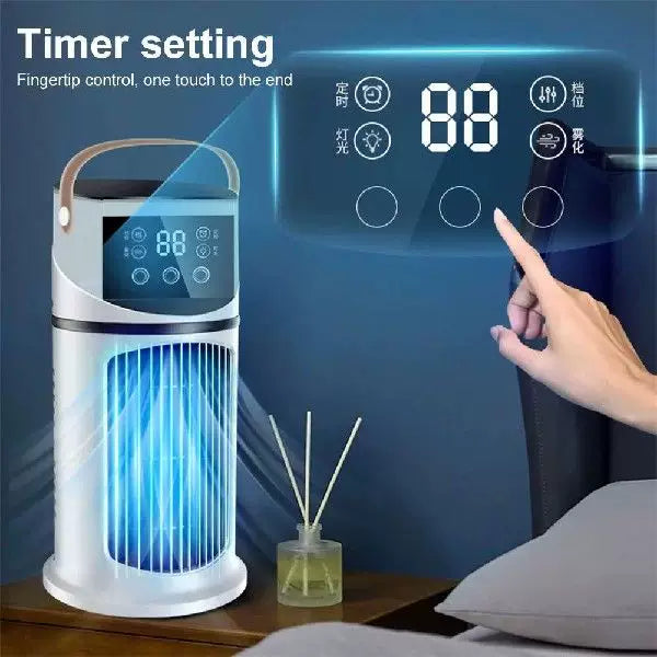 Unisex Einheitsgröße tragbarer Turm evaporativer Luftkühler mit LED-Touch-Display programmierbarem Thermostat und ergonomischem Tragegriff Brehn