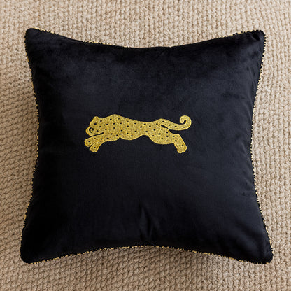 Elegantes Dekorationskissen mit Leopardenmotiv