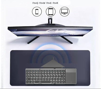 Ultra-dünnes Bluetooth-Faltkeyboard mit Touchpad Brehn