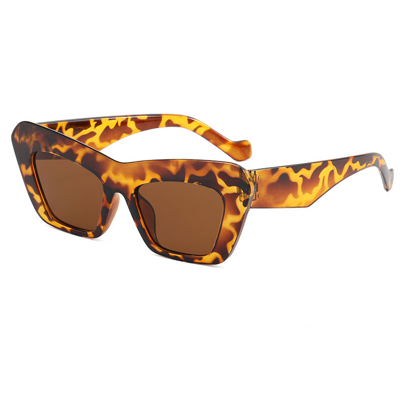 Damen modische Oversized-Sonnenbrille mit kantigem Rahmen Brehn