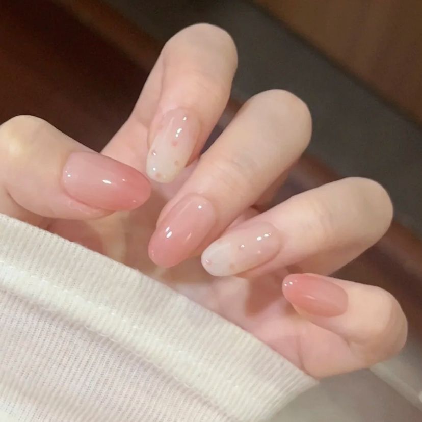 Glänzende Ombre Press-On Nagelverlängerungen Brehn