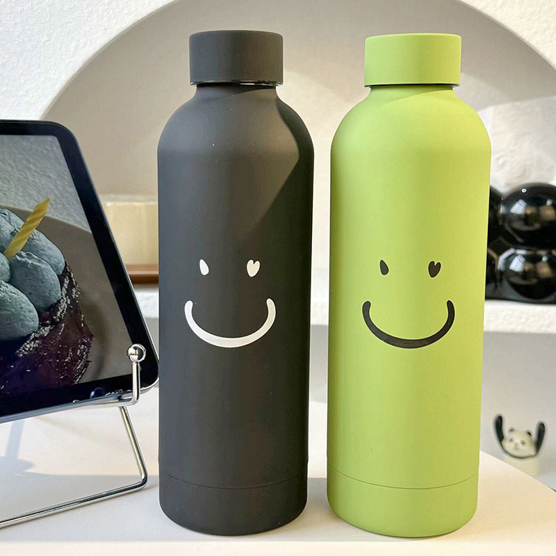 Damen Isolierflasche mit fröhlichem Smileys-Motiv Brehn