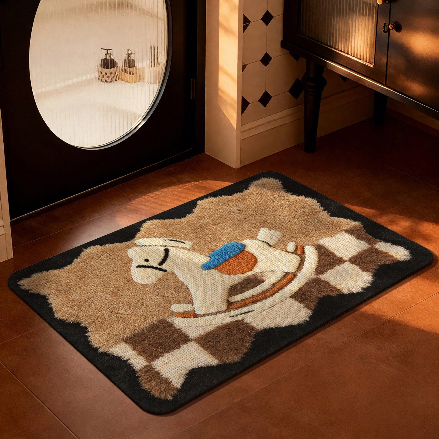Dekorativer hundethemed Bereichsteppich