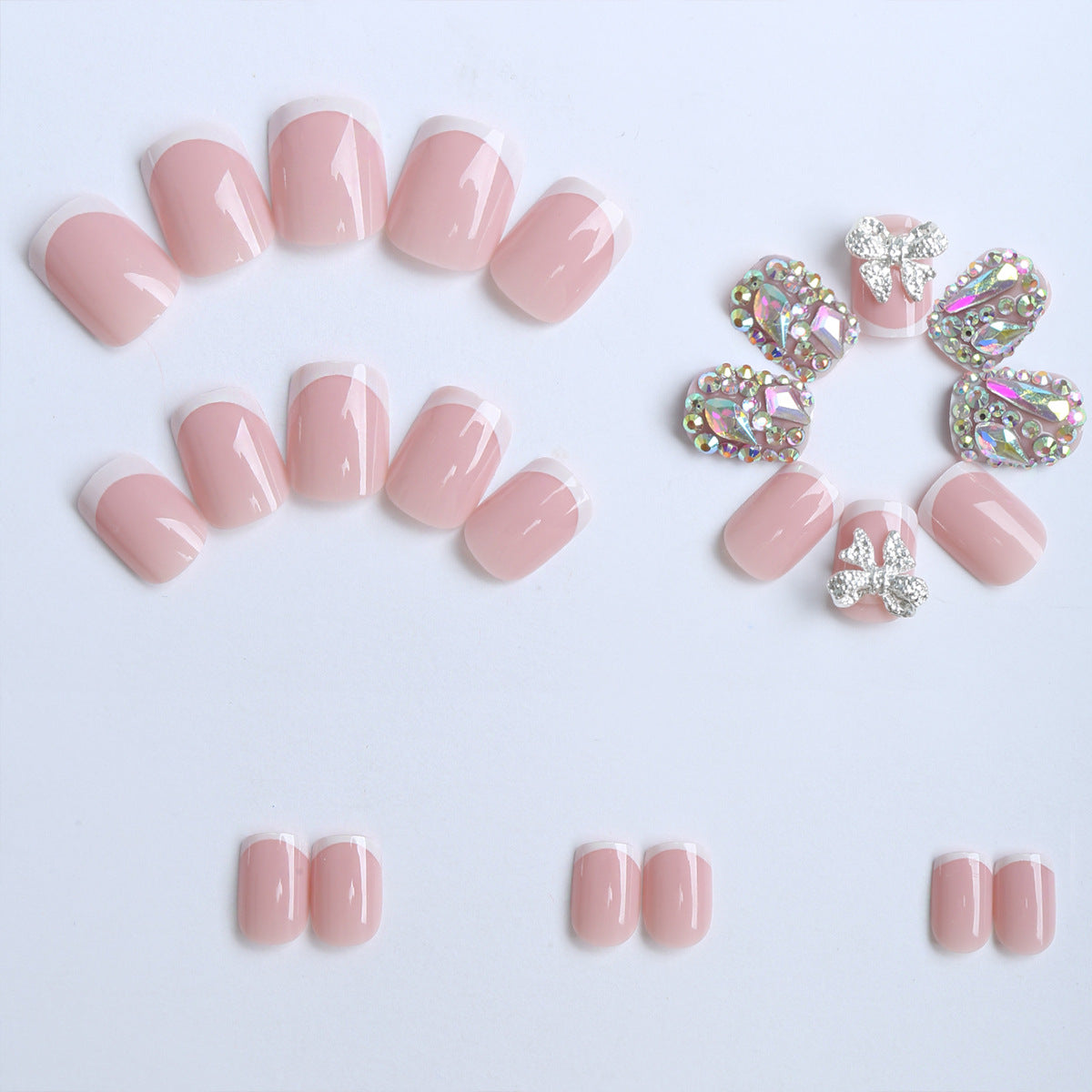 Elegante Gelnägel mit Glitzerstein Brehn