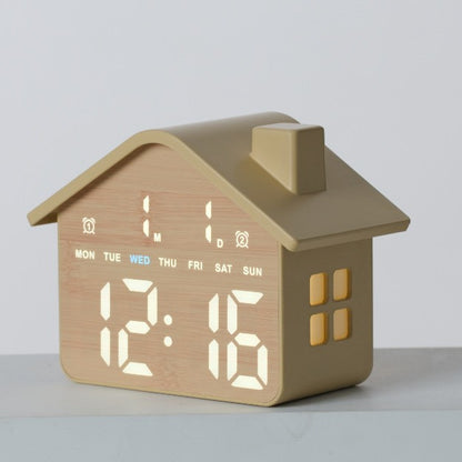 Digitaler Alarmwecker im kreativen Hausdesign Brehn