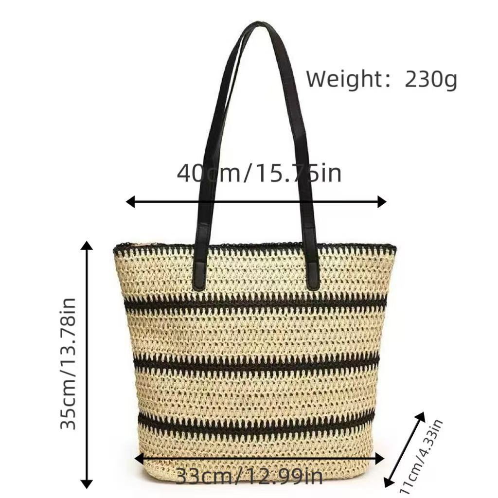 Strandtasche mit Modernen Streifen und Robusten Trageriemen Brehn