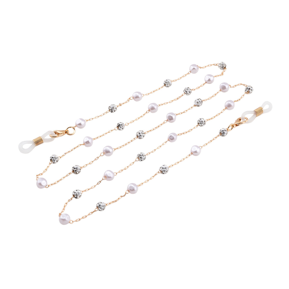 Elegante, mit Kristallen verzierte Brillen-Kette Brehn
