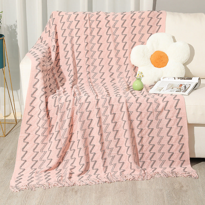 Damen Dekorative Zickzack-Strickdecke Brehn