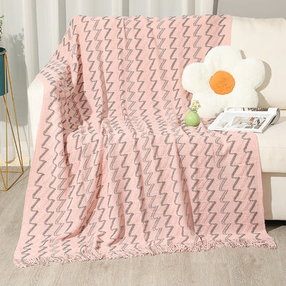 Damen Dekorative Zickzack-Strickdecke Brehn