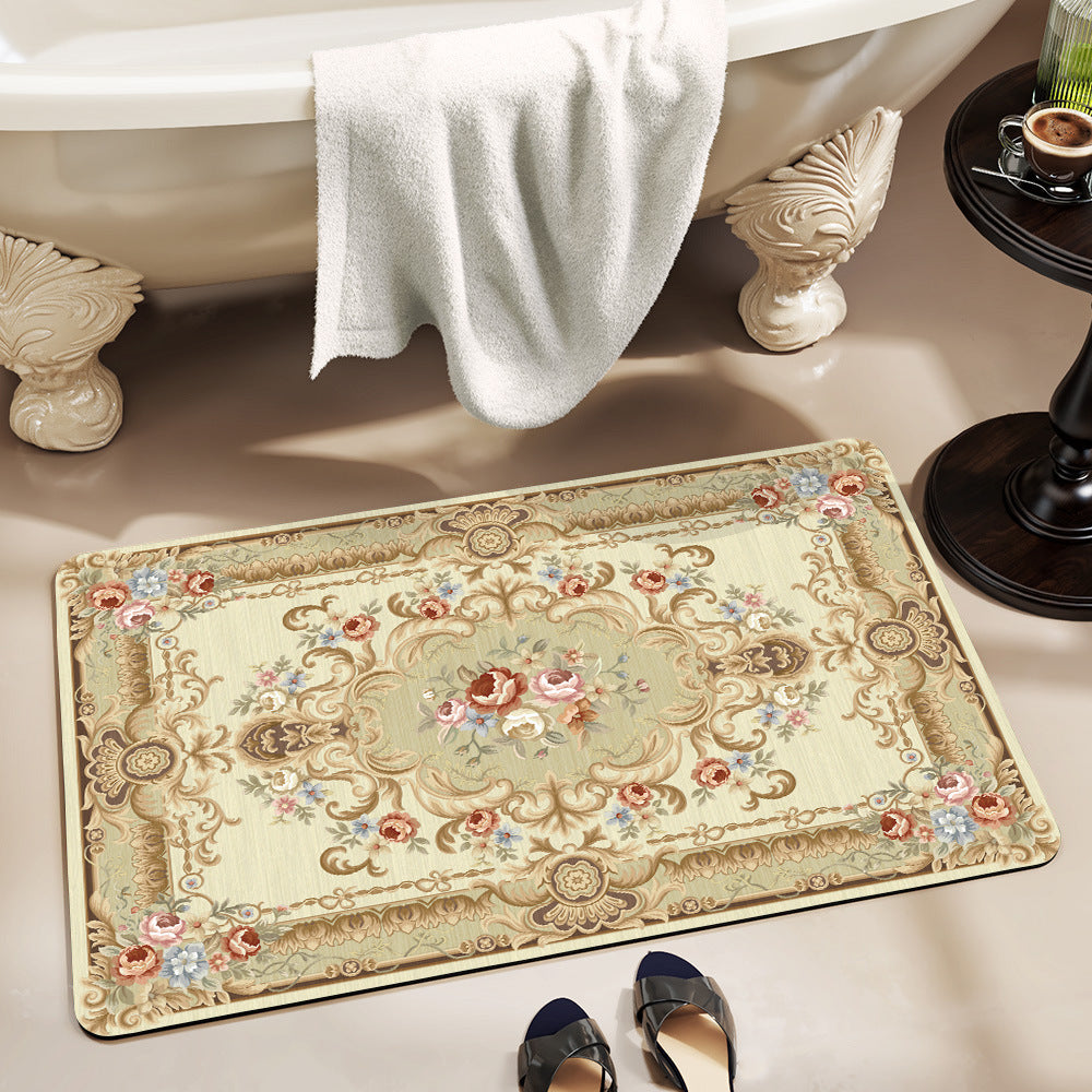 Elegante Vintage Blumen Badematte Brehn