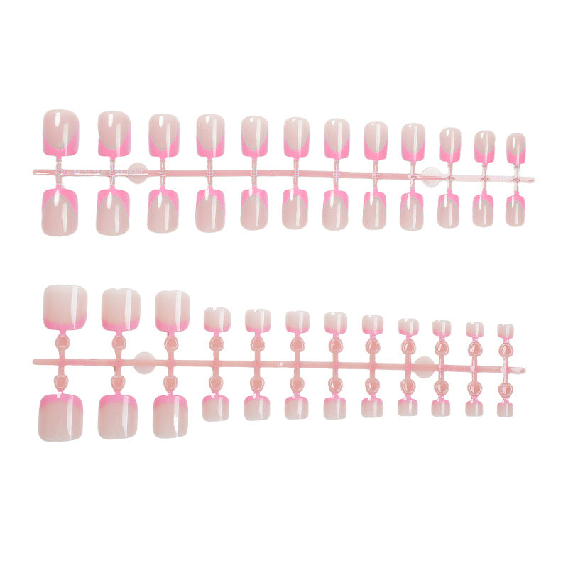 Premium French Tip Press-On Nails Set mit elegantem Verlauf-Design Brehn