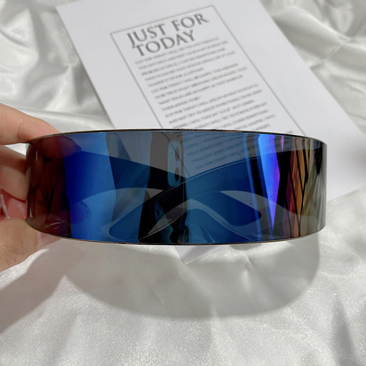 Damen futuristische visierähnliche Sonnenbrille Brehn