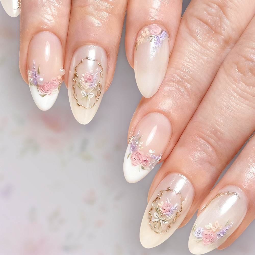 Floral Art Press-On Nail Set Brehn