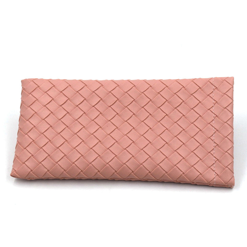 Woven Leather Clutch Wallet Brehn