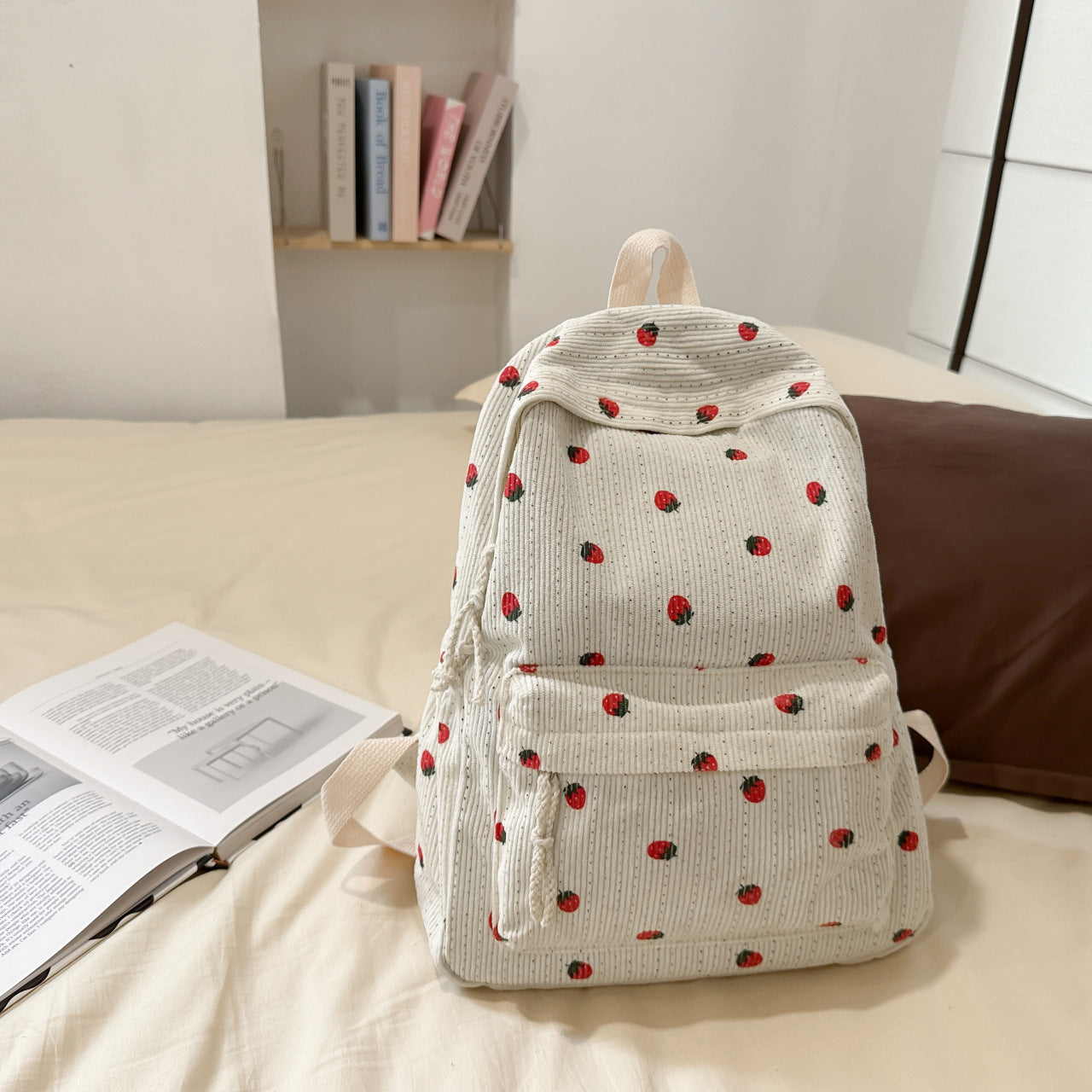 Rucksack mit Verspieltem Fruchtmuster Brehn