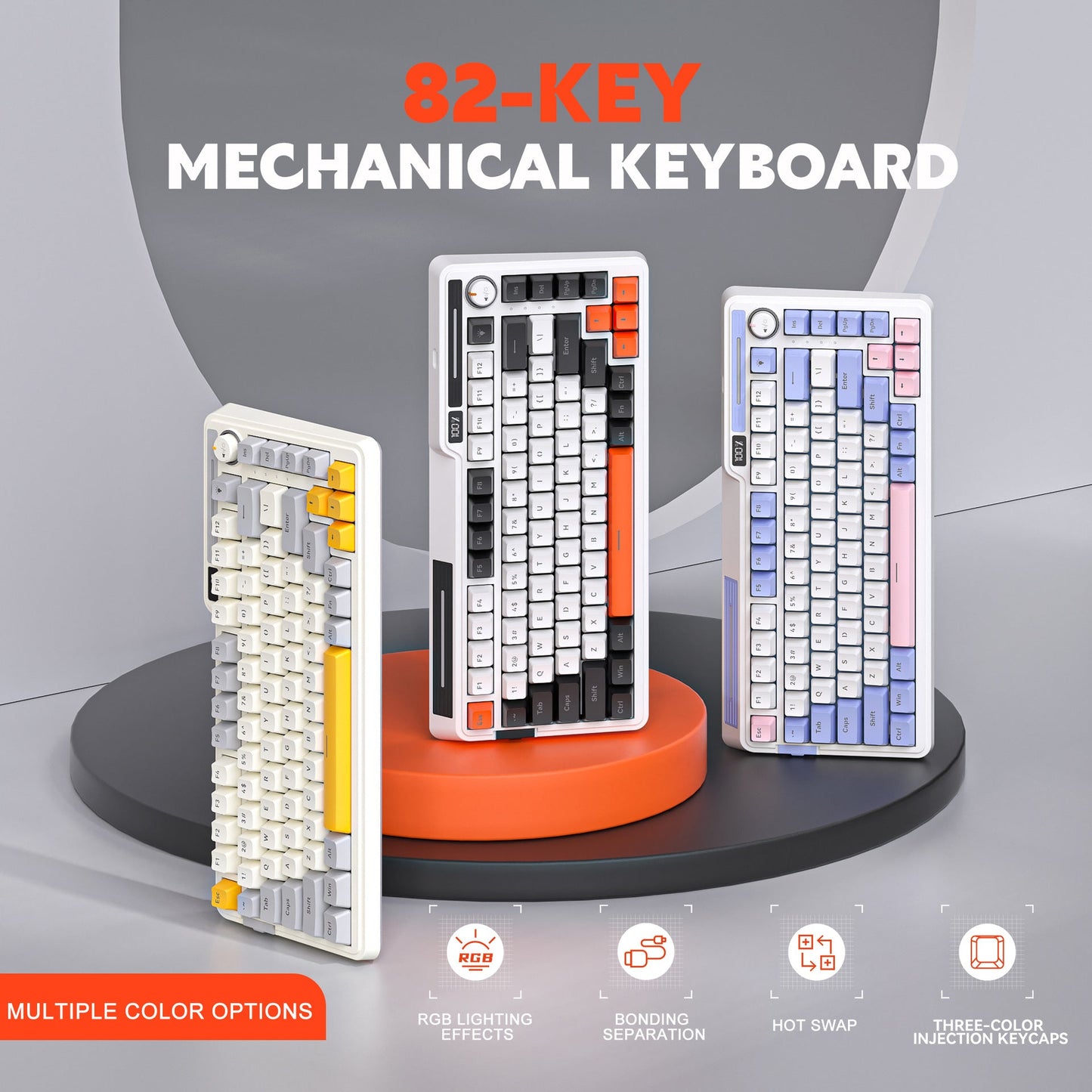 Kompakte RGB Mechanische Tastatur mit programmierbarer Hintergrundbeleuchtung Brehn
