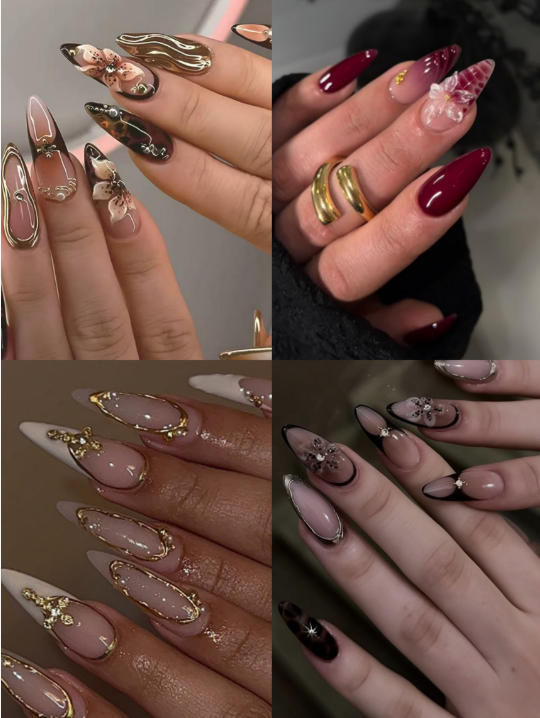 Kunstnagel Set mit eleganten Schleifen und Glamourösem Akzent Brehn